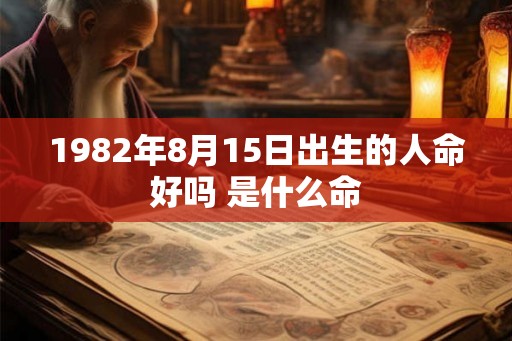 1982年8月15日出生的人命好吗 是什么命 1982年8月15日出生的人命好吗 是什么命