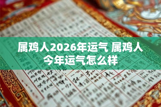 属鸡人2026年运气 属鸡人今年运气怎么样
