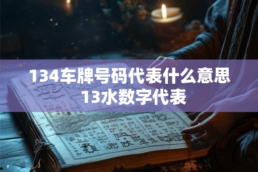 134车牌号码代表什么意思  13水数字代表