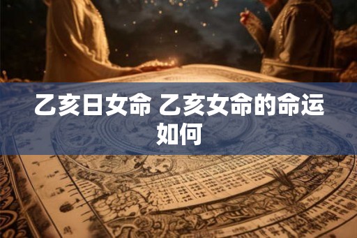 乙亥日女命 乙亥女命的命运如何