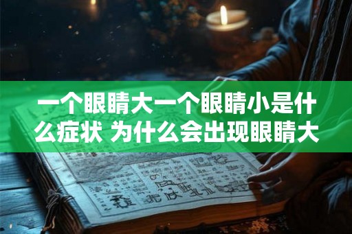 一个眼睛大一个眼睛小是什么症状 为什么会出现眼睛大小不一的症状