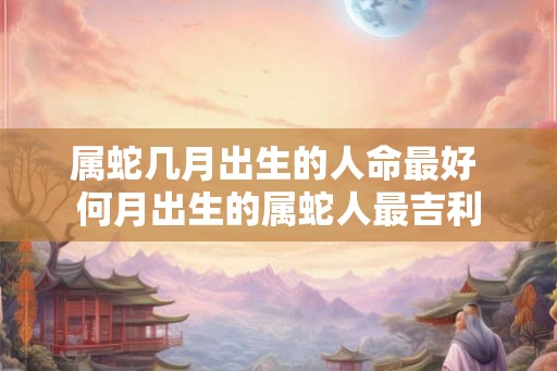 属蛇几月出生的人命最好 何月出生的属蛇人最吉利 属蛇几月出生的人命最好 何月出生的属蛇人最吉利