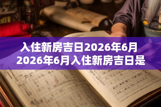 入住新房吉日2026年6月 2026年6月入住新房吉日是什么