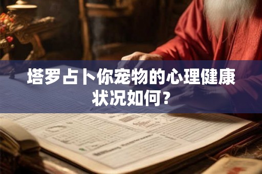 塔罗占卜你宠物的心理健康状况如何？