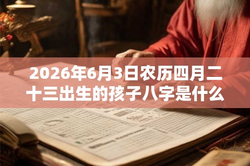 2026年6月3日农历四月二十三出生的孩子八字是什么
