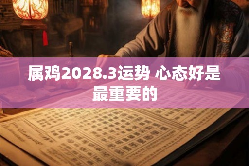 属鸡2028.3运势 心态好是最重要的