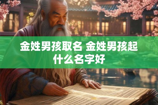 金姓男孩取名 金姓男孩起什么名字好 金姓男孩取名 金姓男孩起什么名字好