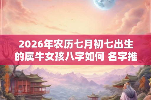 2026年农历七月初七出生的属牛女孩八字如何 名字推荐