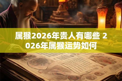 属猴2026年贵人有哪些 2026年属猴运势如何