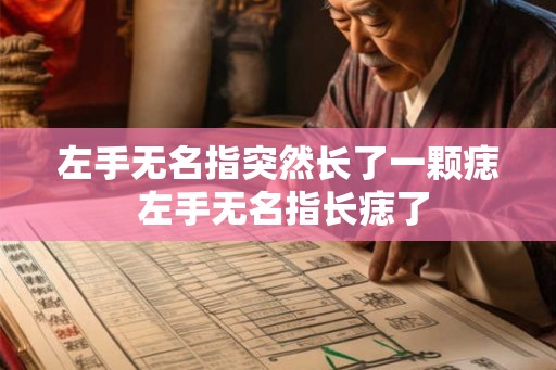 左手无名指突然长了一颗痣 左手无名指长痣了