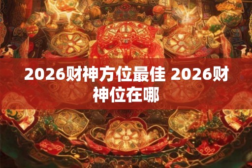 2026财神方位最佳 2026财神位在哪