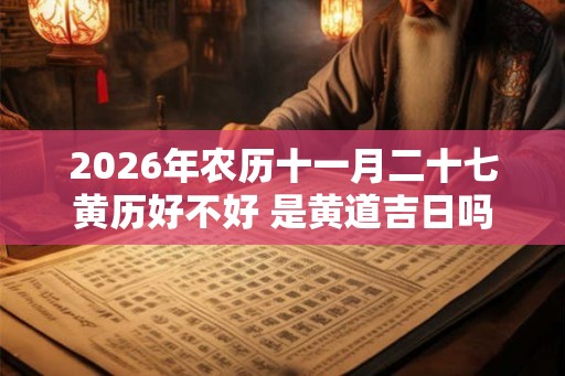 2026年农历十一月二十七黄历好不好 是黄道吉日吗