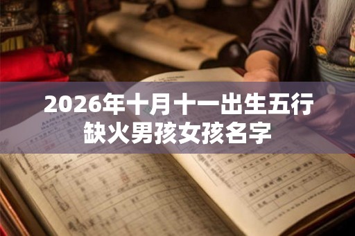 2026年十月十一出生五行缺火男孩女孩名字