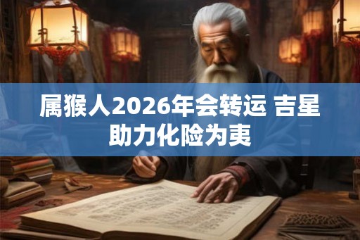 属猴人2026年会转运 吉星助力化险为夷