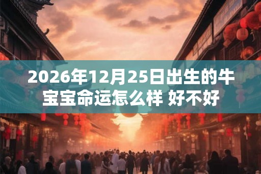 2026年12月25日出生的牛宝宝命运怎么样 好不好