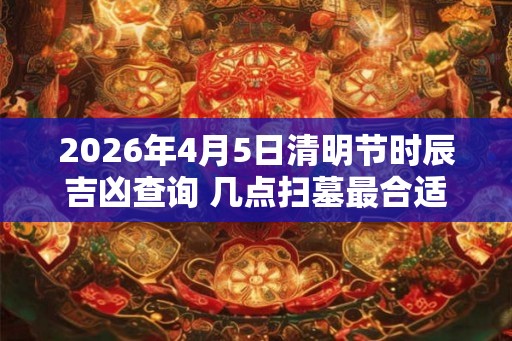 2026年4月5日清明节时辰吉凶查询 几点扫墓最合适