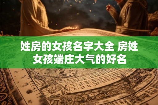 姓房的女孩名字大全 房姓女孩端庄大气的好名