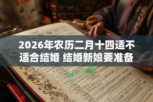 2026年农历二月十四适不适合结婚 结婚新娘要准备红包吗 2026年农历二月十四适不适合结婚 结婚新娘要准备红包吗