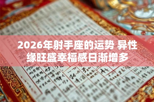 2026年射手座的运势 异性缘旺盛幸福感日渐增多