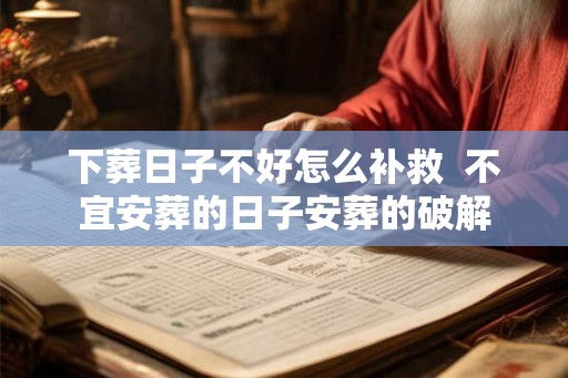 下葬日子不好怎么补救  不宜安葬的日子安葬的破解
