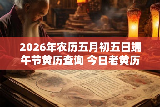 2026年农历五月初五日端午节黄历查询 今日老黄历宜忌详解 2026年农历五月初五日端午节黄历查询 今日老黄历宜忌详解