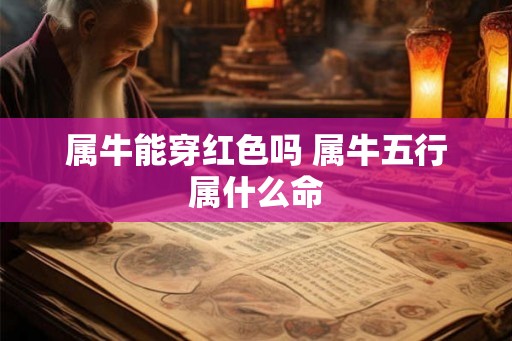属牛能穿红色吗 属牛五行属什么命 属牛能穿红色吗 属牛五行属什么命