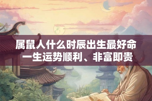 属鼠人什么时辰出生最好命 一生运势顺利、非富即贵