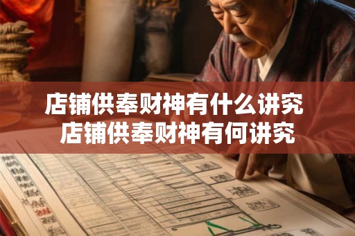 店铺供奉财神有什么讲究 店铺供奉财神有何讲究