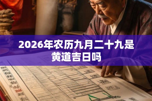 2026年农历九月二十九是黄道吉日吗