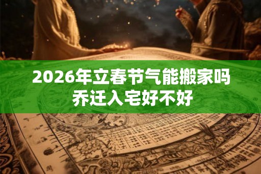 2026年立春节气能搬家吗 乔迁入宅好不好