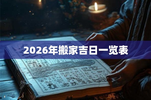 2026年搬家吉日一览表