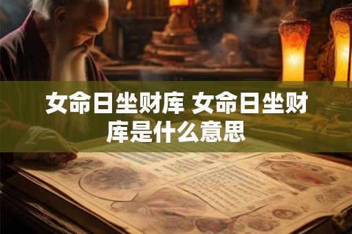 女命日坐财库 女命日坐财库是什么意思