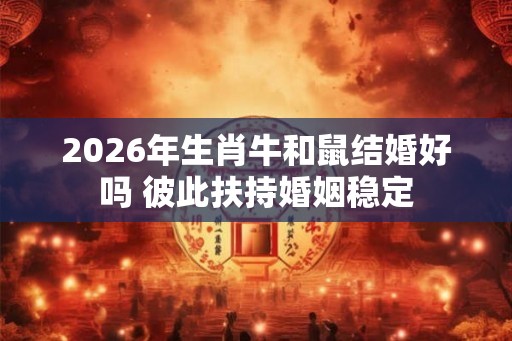 2026年生肖牛和鼠结婚好吗 彼此扶持婚姻稳定
