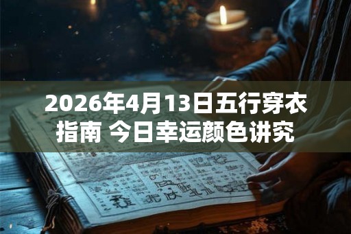 2026年4月13日五行穿衣指南 今日幸运颜色讲究