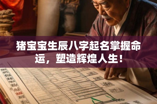 猪宝宝生辰八字起名掌握命运，塑造辉煌人生！