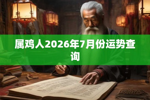 属鸡人2026年7月份运势查询 属鸡人2026年7月份运势查询