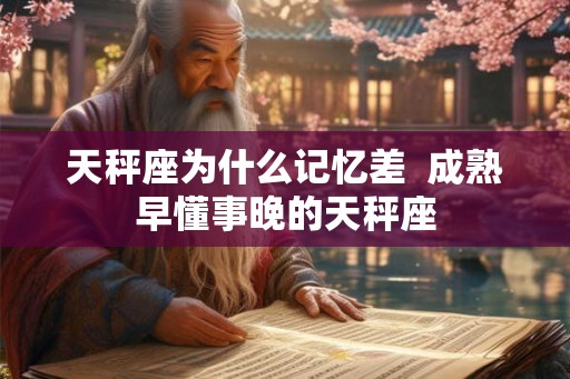 天秤座为什么记忆差  成熟早懂事晚的天秤座