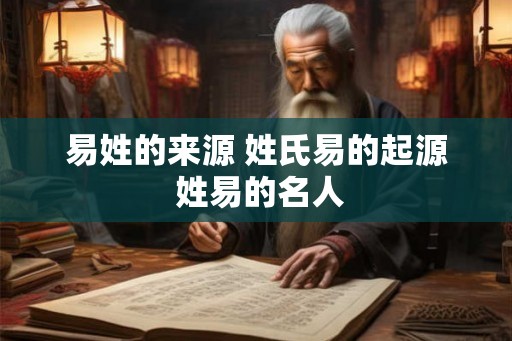 易姓的来源 姓氏易的起源 姓易的名人