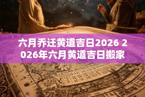 六月乔迁黄道吉日2026 2026年六月黄道吉日搬家 六月乔迁黄道吉日2026 2026年六月黄道吉日搬家