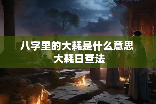 八字里的大耗是什么意思  大耗日查法