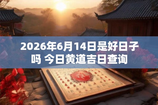 2026年6月14日是好日子吗 今日黄道吉日查询