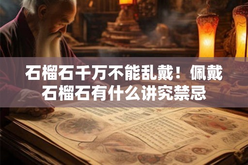 石榴石千万不能乱戴！佩戴石榴石有什么讲究禁忌