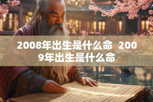 2008年出生是什么命  2009年出生是什么命