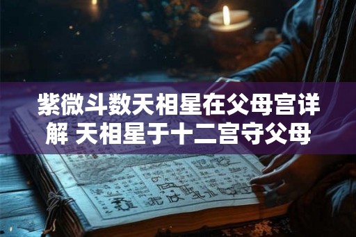 紫微斗数天相星在父母宫详解 天相星于十二宫守父母