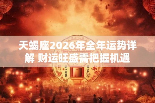 天蝎座2026年全年运势详解 财运旺盛需把握机遇