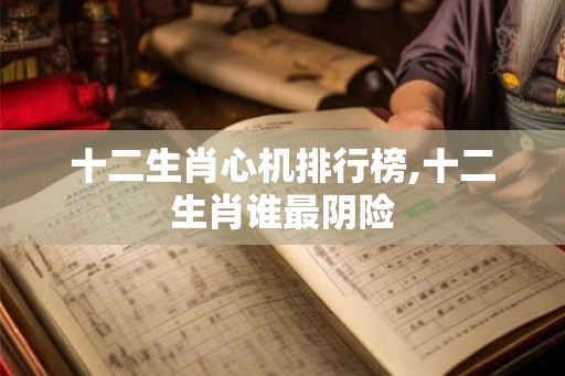 十二生肖心机排行榜,十二生肖谁最阴险