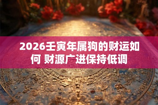 2026壬寅年属狗的财运如何 财源广进保持低调