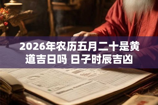 2026年农历五月二十是黄道吉日吗 日子时辰吉凶