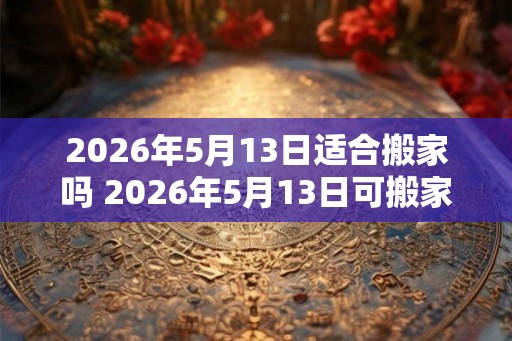 2026年5月13日适合搬家吗 2026年5月13日可搬家吗