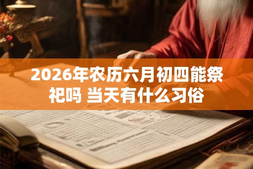 2026年农历六月初四能祭祀吗 当天有什么习俗